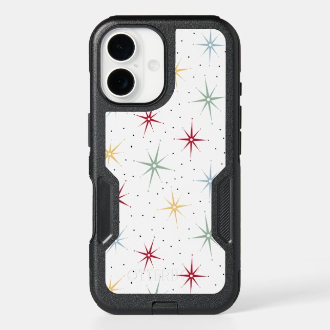 Colorful Atomic Age Starbursts Midcentury Otterbox iPhone Case (Back)