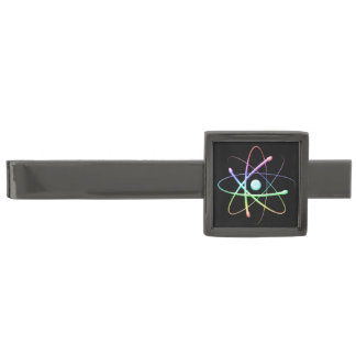Colorful Atomic Power Gunmetal Finish Tie Clip