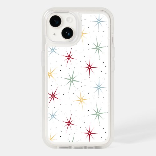 Colorful Atomic Starburst Pattern Mid Century OtterBox iPhone 14 Case