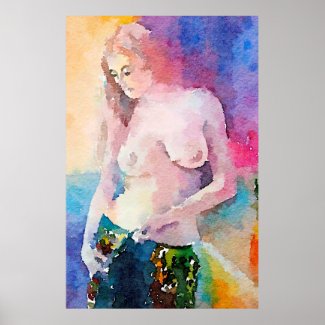 Colorful Attire, Nude Woman