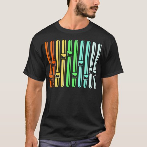 Colorful Audio Engineer Sound VU Meter  T_Shirt