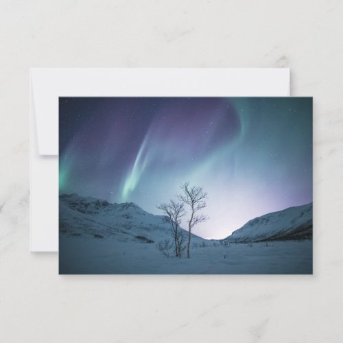 Colorful Aurora Borealis Card