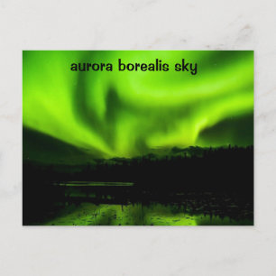 Colorful Aurora Borealis Sky Postcard