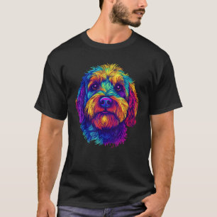 Colorful Aussiedoodle Dog Lover Cute Puppy Men T-Shirt