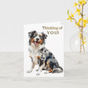 Colorful Australian Shepherd Greeting Card
