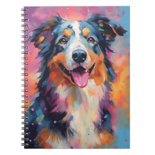 Colorful Australian Shepherd Notebook