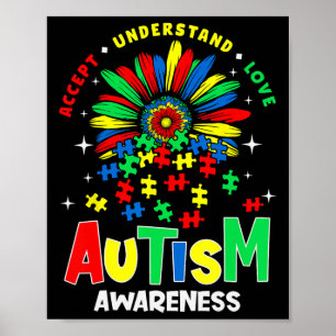 Colorful Autism Awareness Accept Understand Love P Poster