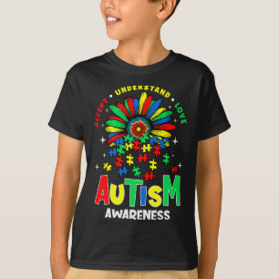 Colorful Autism Awareness Accept Understand Love P T-Shirt