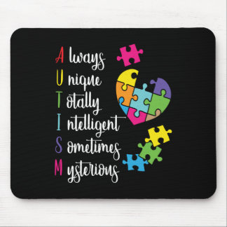Colorful Autism Awareness Gift Design For Asd Mouse Pad