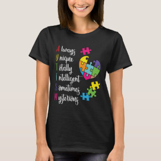 Colorful Autism Awareness Gift Design For Asd T-Shirt