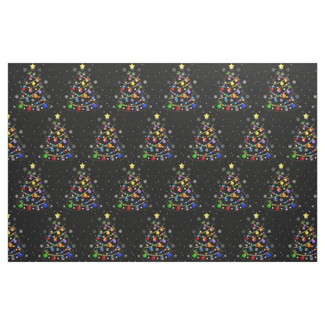 Colorful Autism Christmas Tree Fabric (Fat Quarter)