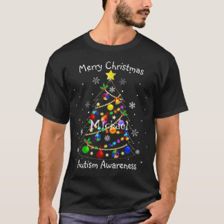 Colorful Autism Christmas Tree T-Shirt