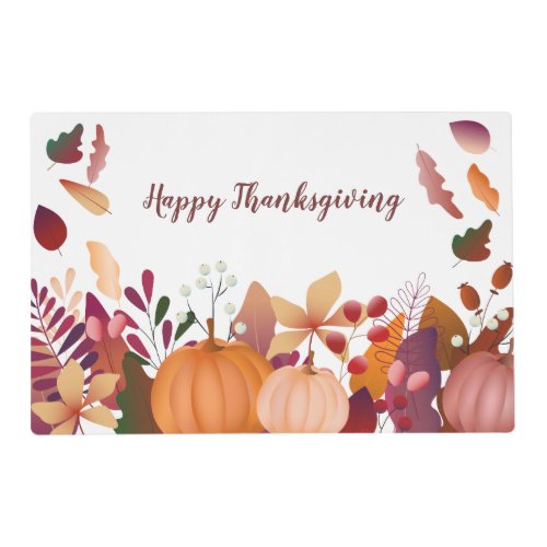 Colorful Autumn Bounty Thanksgiving Placemat