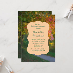 Colorful Autumn Day Bridesmaids Luncheon Invitation