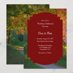 Colorful Autumn Day Wedding Celebration  Invitation