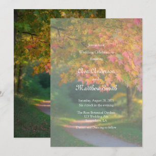 Colorful Autumn Day Wedding Celebration  Invitation
