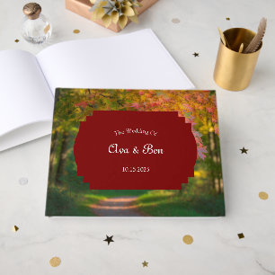 Colorful Autumn Day Wedding Guest Book