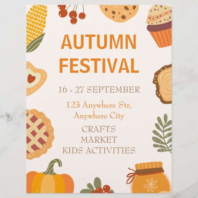 Colorful Autumn Festival Invitation  Flyer (Front)