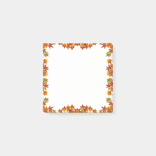 Colorful Autumn Forest Maple Leaves  Post_it Notes