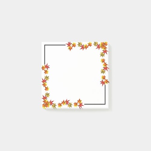 Colorful Autumn Forest Maple Leaves  Post_it Notes