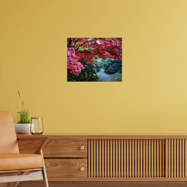 Colorful Autumn Garden Walk Poster (Living Room 2)
