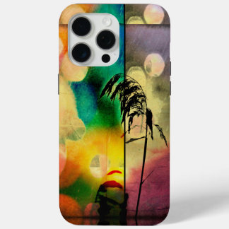 Colorful Autumn Grass Silhouette iPhone 15 Pro Max Case