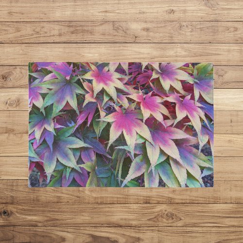 Colorful Autumn Japanese Maple Leaves  Outdoor Rug