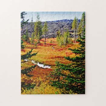 Colorful Autumn Landscape Jigsaw Puzzle by niceartpaintings at Zazzle