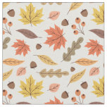 Colorful Autumn Leaf Fall Pattern Fabric
