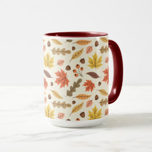 Colorful Autumn Leaf Fall Pattern Mug