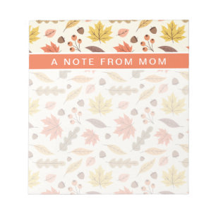 Colorful Autumn Leaf Fall Pattern Notepad