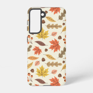 Colorful Autumn Leaf Fall Pattern Samsung Galaxy S21 Case