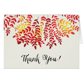 Autumn Thank You Cards | Zazzle