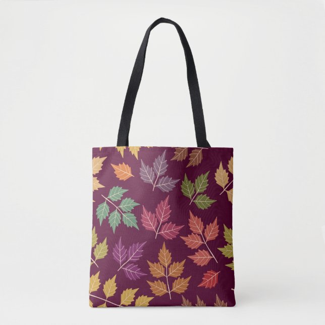 Colorful Autumn Leaf Tote Bag (Front)