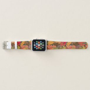 Colorful autumn leaves apple watch band