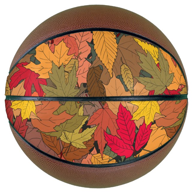 Colorful autumn leaves basketball (Front)