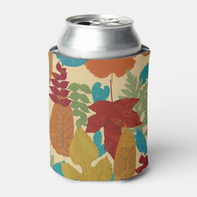 Colorful Autumn Leaves  Can Cooler (Can Front)