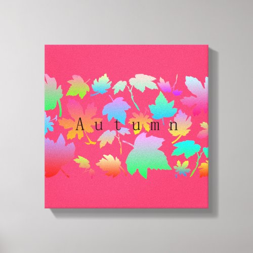 Colorful autumn leaves canvas print