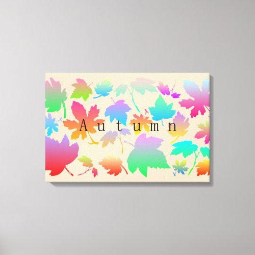 Colorful autumn leaves canvas print