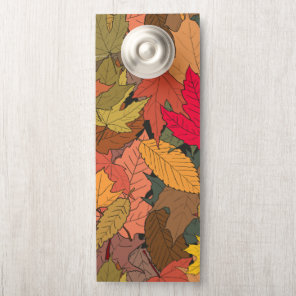 Colorful autumn leaves door hanger