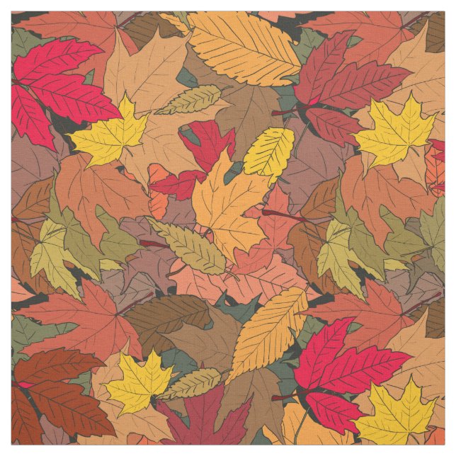 Colorful autumn leaves fabric (Swatch)