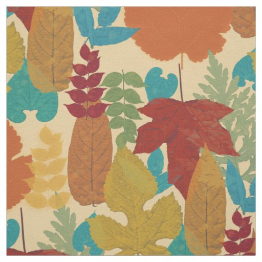 Colorful Autumn Leaves Fabric