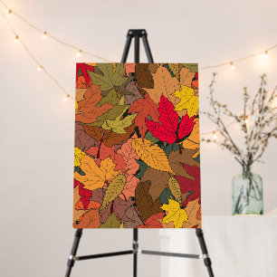 Colorful autumn leaves foam board