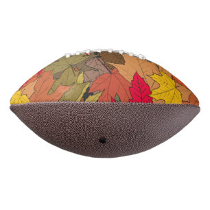 Colorful autumn leaves football