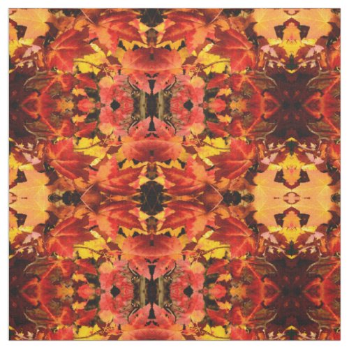 Colorful Autumn Leaves gold red orange maple leaf Fabric