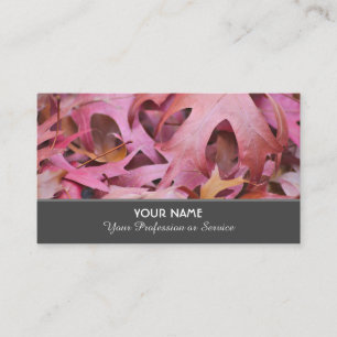 Colorful autumn leaves in fall mood business card