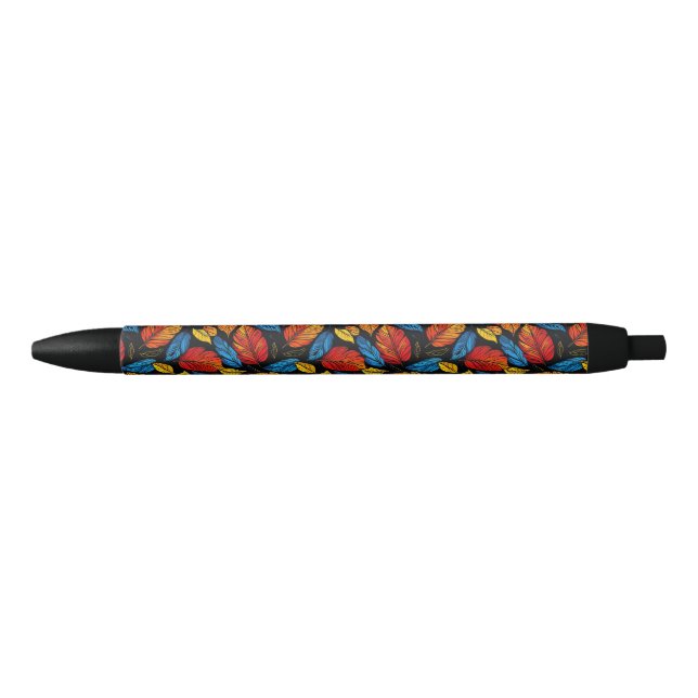 Colorful Autumn Leaves in Vibrant Pattern Pen (Front)