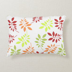 Colorful Autumn Leaves in Warm Tones Accent Pillow