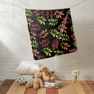 Colorful Autumn Leaves in Warm Tones Baby Blanket