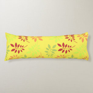 Colorful Autumn Leaves in Warm Tones Body Pillow